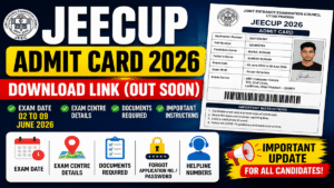 JEECUP Admit Card 2026 link (activate); Download Hall Ticket at jeecup.admissions.nic.in