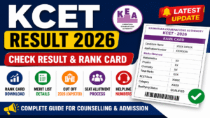 KCET Result 2026 Out now; Direct Link, Rank Card, Merit List & Cut Off