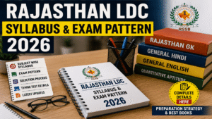Rajasthan LDC Syllabus & Exam Pattern 2026 for LDC & Junior Assistant – Complete Subject Wise Syllabus