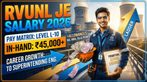 RVUNL JE Salary 2026; Pay Matrix, In-Hand Salary, Allowances & Career Growth