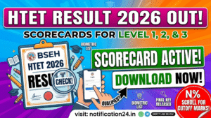 HTET Result 2026 OUT; Check Level 1, 2, 3 Scorecard & Download Link