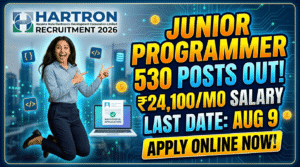 HARTRON Junior Programmer Vacancy 2026 – 530 Posts, Apply Online, Eligibility & Salary
