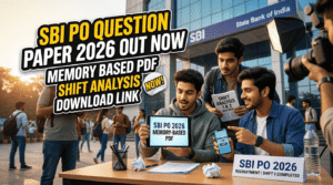 SBI PO Prelims Question Paper 2026 Out Now; Memory Based PDF, Shift Analysis & Download Link