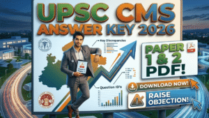 UPSC CMS Answer Key 2026 Released; Download Paper 1 & Paper 2 PDF, Raise Objection